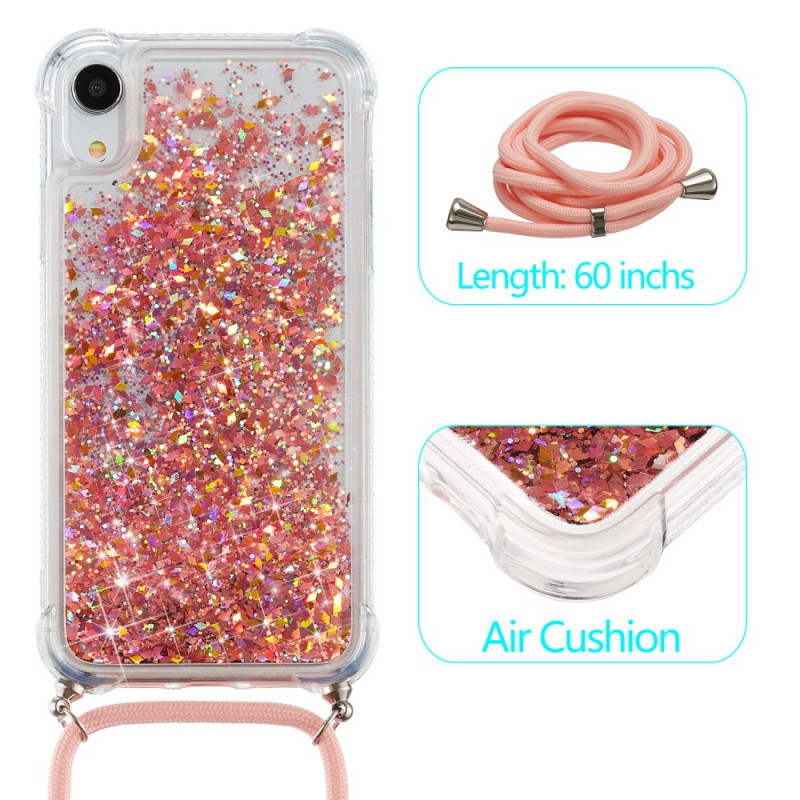 Coque IPhone XR Paillettes Et Cordon