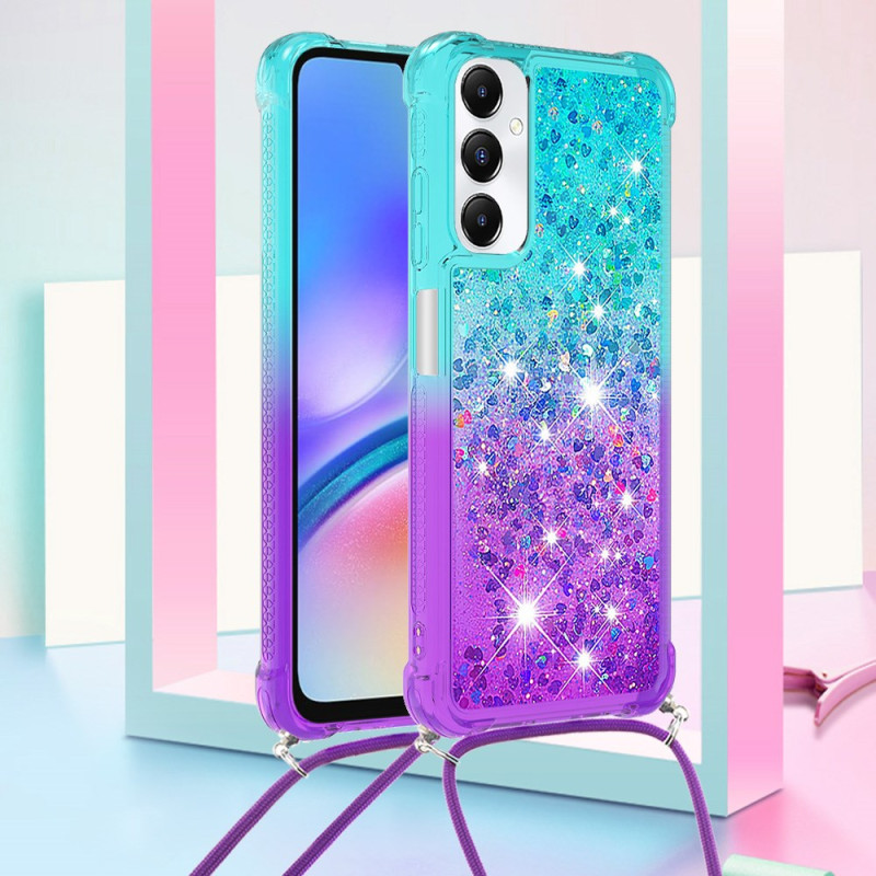 Coque à Cordon Samsung Galaxy A05s Dégradé Paillettes Ma Coque