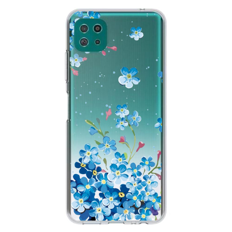 Coque Samsung Galaxy A22 5G Fleurs Bleues