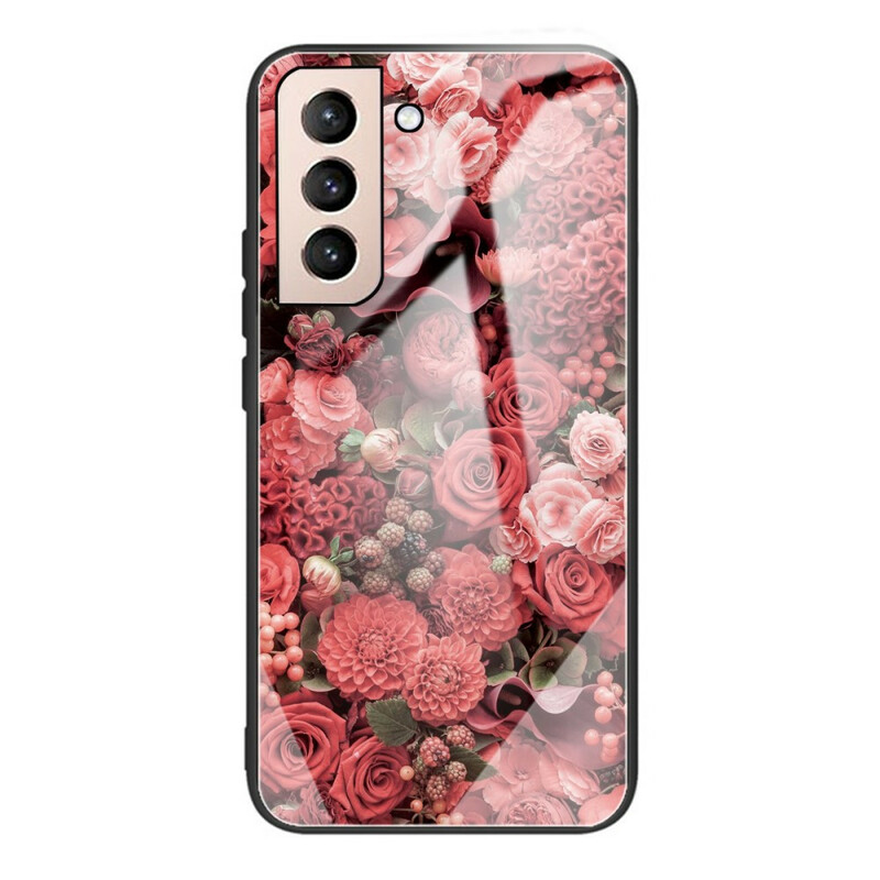 Coque Samsung Galaxy S21 FE Verre trempé Fleurs Roses - Ma Coque