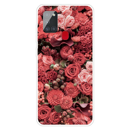 Coque Samsung Galaxy A21s Fleurs Intense