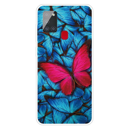 Coque Samsung Galaxy A21s Flexible Papillons