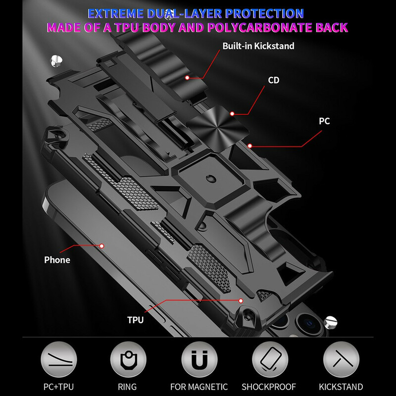 Coque iPhone 13 Antichoc Extrême (Niveau Militaire Protection) Mat