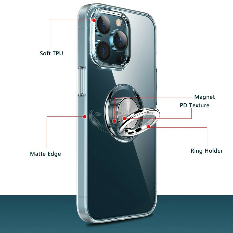 Apple iPhone 13 Pro Coque, Anneau de Support Téléphone Voiture Magnétique  Bague 360 étui de Protection (Rouge)Rouge - Cdiscount Téléphonie