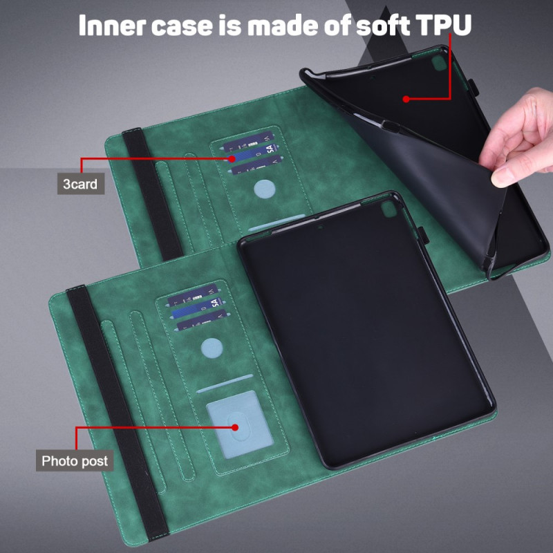 Pour Samsung Galaxy Tab S9 FE Étui pour tablette en cuir intelligent TPU de  couleur pure