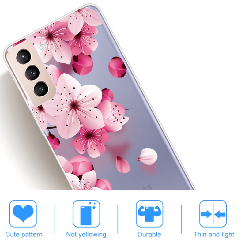 Coque Samsung Galaxy S24 Plus 5G Verre Trempé Fleurs Roses - Dealy