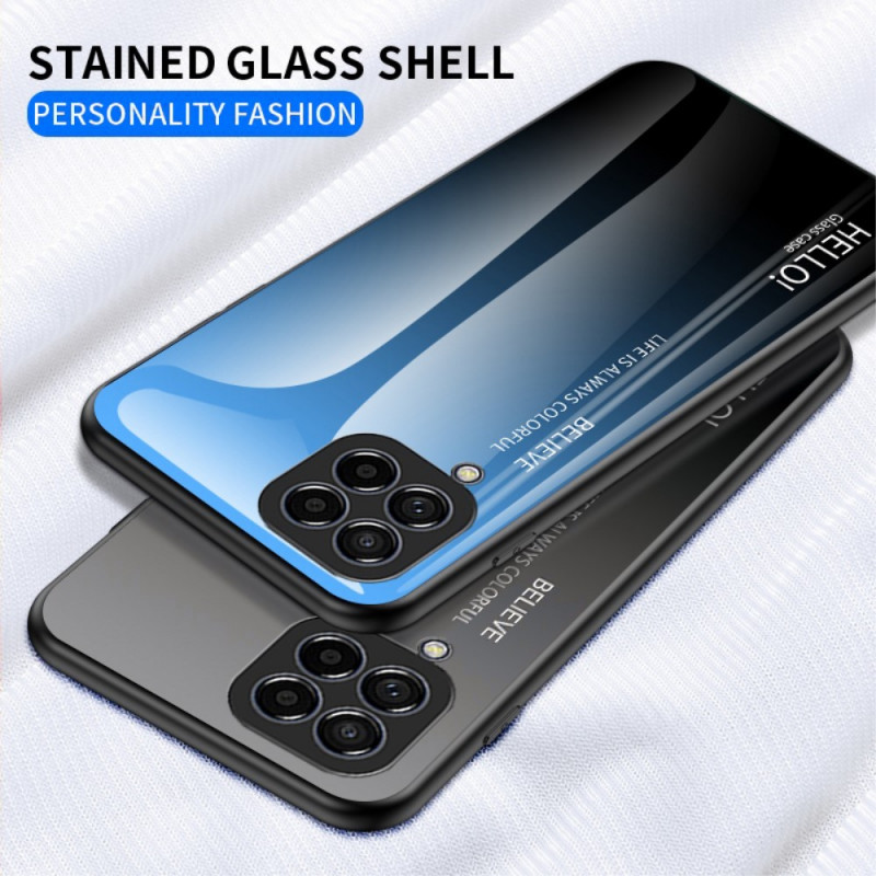 SDTEK Carbon Coque pour Samsung Galaxy M33 360 Cover écran Verre Trempé