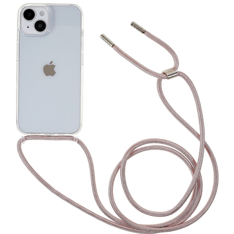 Coque iPhone 14 Pro Max avec cordon bandoulière transparent