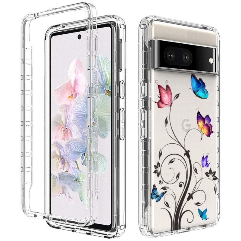 Coque Google Pixel 7 Transparente Papillons