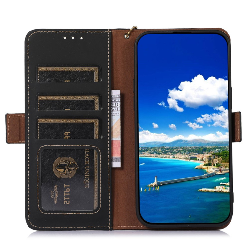 Housse Moto E13 Véritable Cuir RFID - Ma Coque