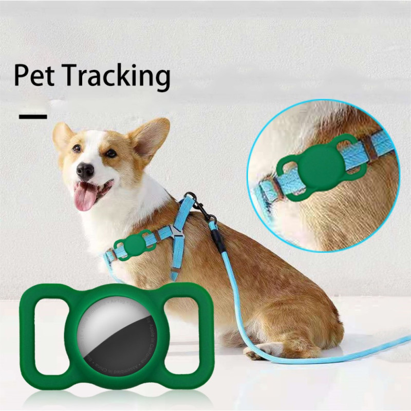 Colliers en silicone Airtag avec film protecteur pour chien chat