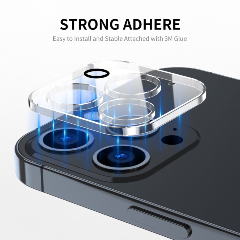 Vitre protection appareil photo iPhone 15 Pro / 15 Pro Max en verre trempé  contour noir