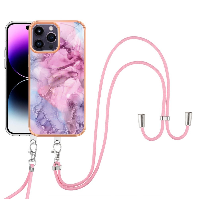 Coque iPhone 15 Pro Max avec cordon - iMoshion Coque en Siliconen avec  cordon - rose