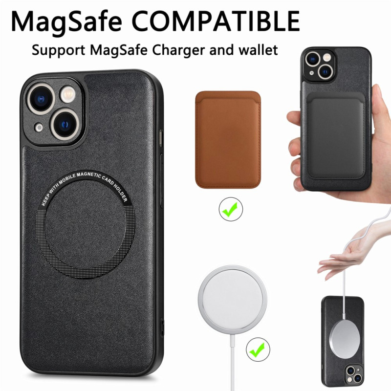 Coque MagSafe iPhone 15 Plus, Fonction Support - Contour Noir - Français