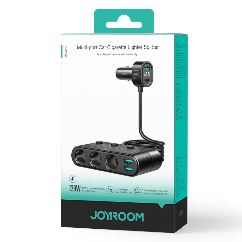 Chargeur JOYROOM pour Allume Cigare Voiture Ports USB et USB-C - Ma Coque