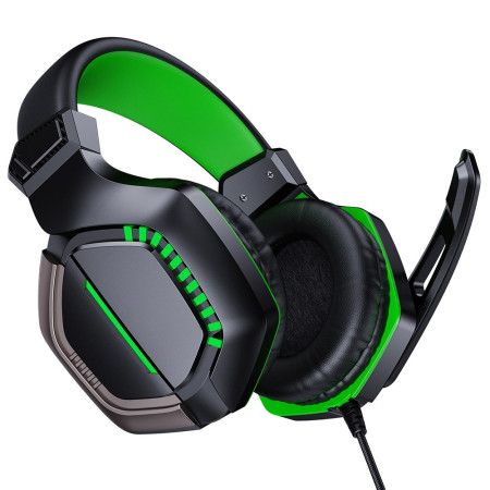 Casque Gamer avec Micro Ajustable,Casque Filaire avec LED,Casque