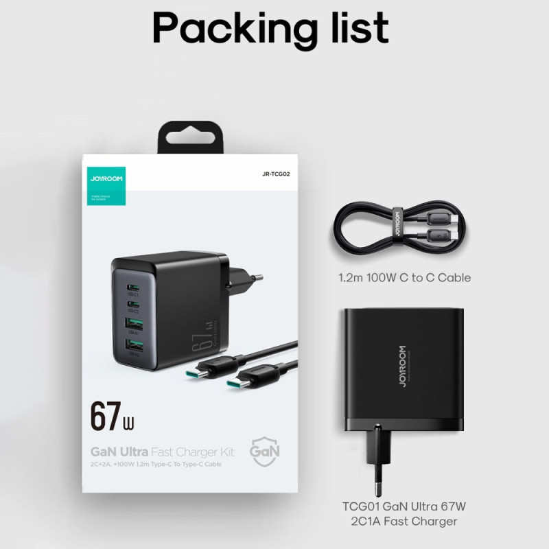 XIAOMI Chargeur Rapide 67W-Type C – Avec Cable – Téléphones.MA