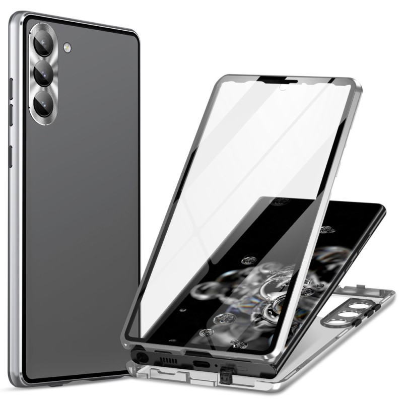 Coque Samsung Galaxy S24 Ultra 5G Cadre Magnétique en Métal et Verre Trempé  Avant et Arrière - Ma Coque