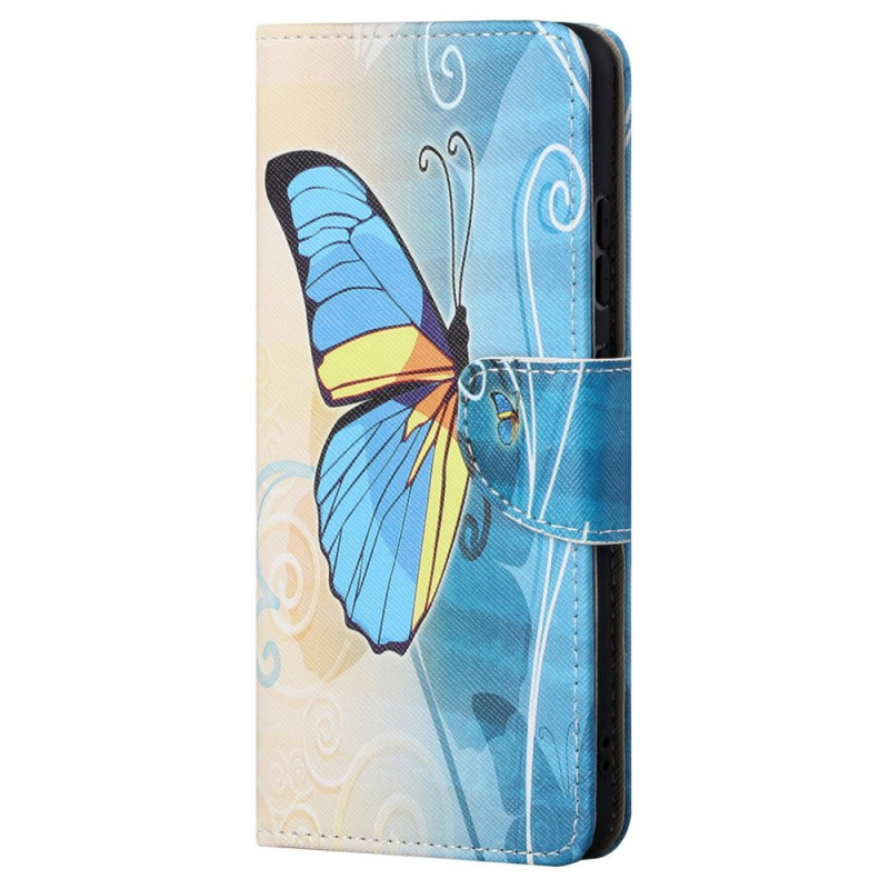 Housse Samsung Galaxy S24 Ultra 5G Papillon Jaune et Bleu - Ma Coque