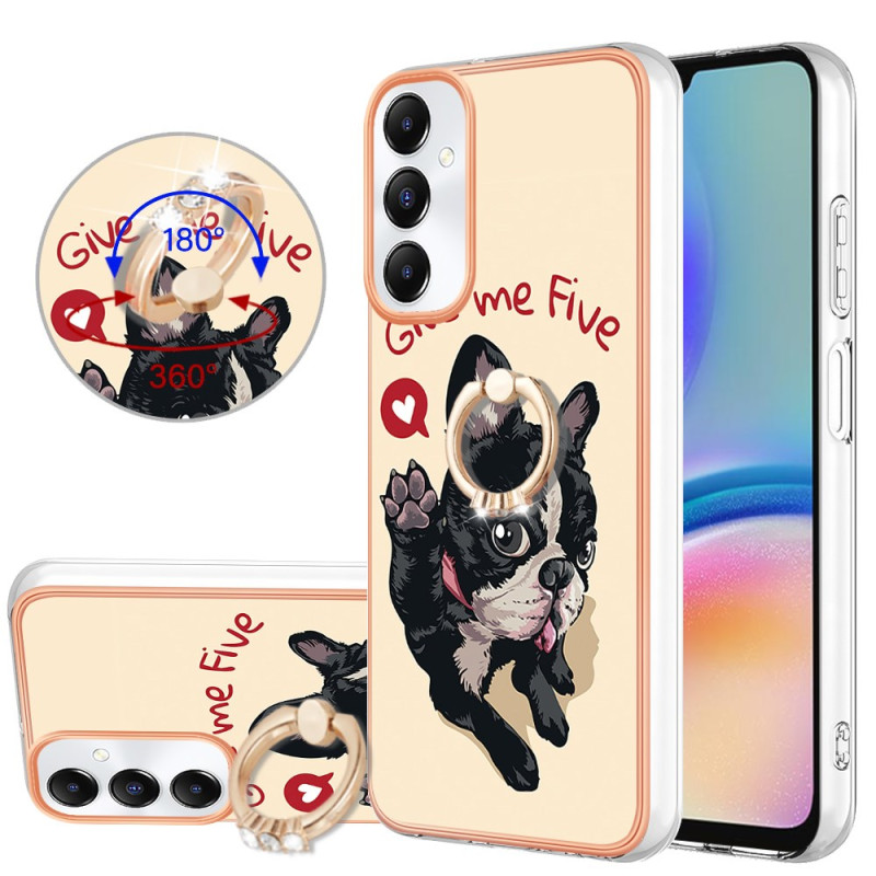 Coque Samsung Galaxy A05s 4G Anneau-Support Chien Give me Five - Ma Coque