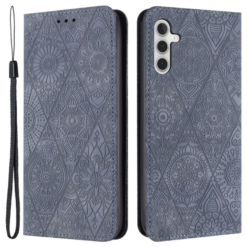 Fli^Cover Samsung Galaxy A35 5G Patchwork à Lanière - Ma Coque