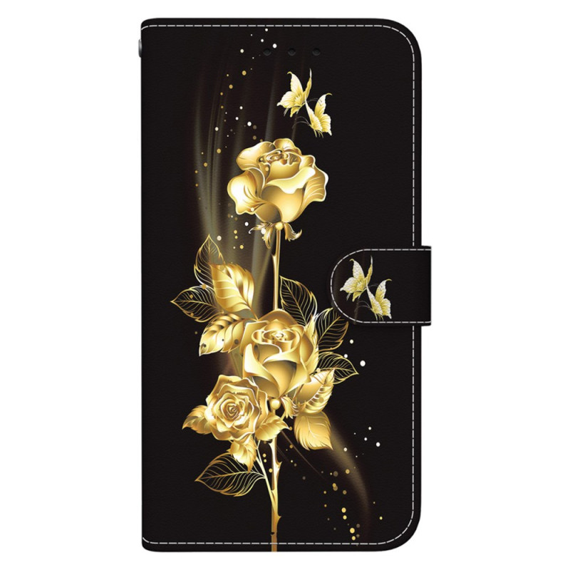 Housse Honor X7b / 90 SmartPapillons Dorés et Roses