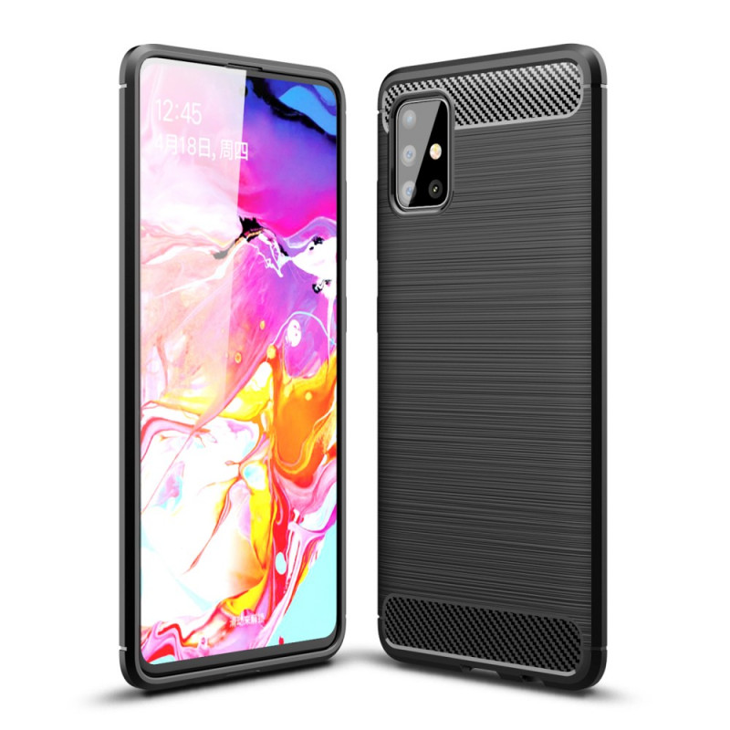 Coque Samsung Galaxy A51 Fibre Carbone Brossée