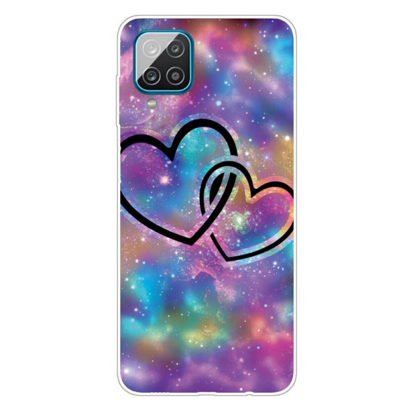 Coque Samsung Galaxy A12 Coeurs Enchaînés