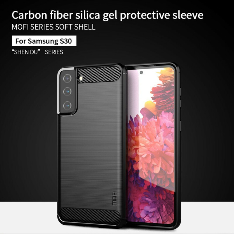 Coque Samsung Galaxy S21 Plus 5G Verre Trempé Fibre Carbone